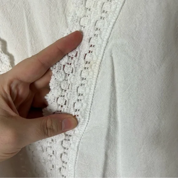 Seaspice Resort wear white crochet peruvian cotton coverup dress S - Picture 6 of 10
